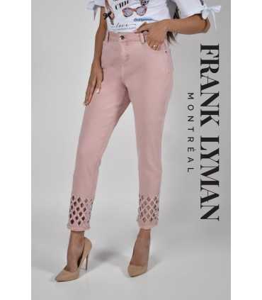 Pantalón Rosa Recortes Frank Lyman Mujer
