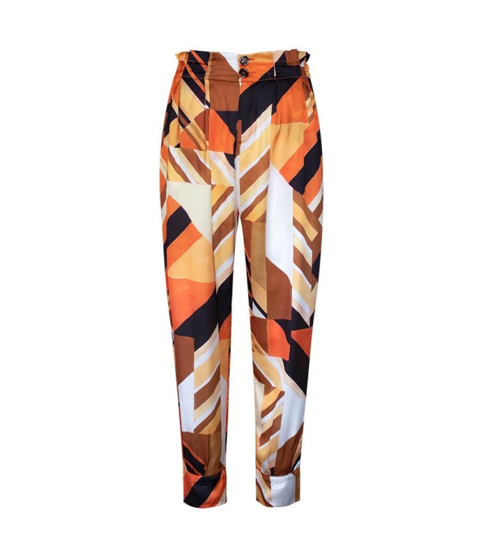 Pantalón Estampado Naranja LVX Mujer