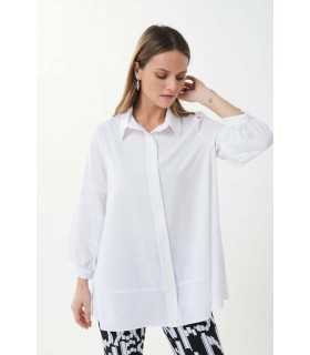 Blusa Blanca Manga Farol Joseph Ribkoff Mujer
