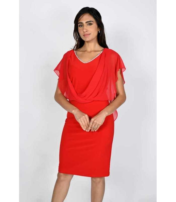 Vestido Rojo Elegante Frank Lyman Mujer
