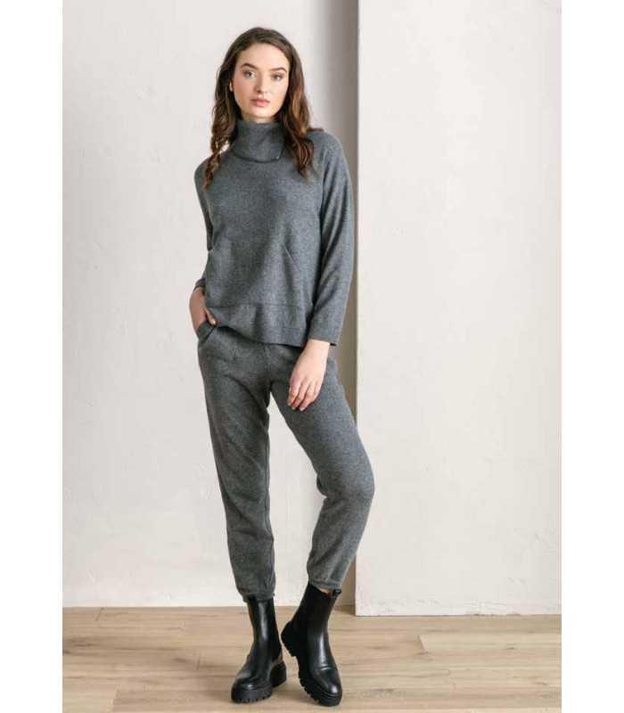 Suéter Amplio Gris Maria Bellentani Mujer
