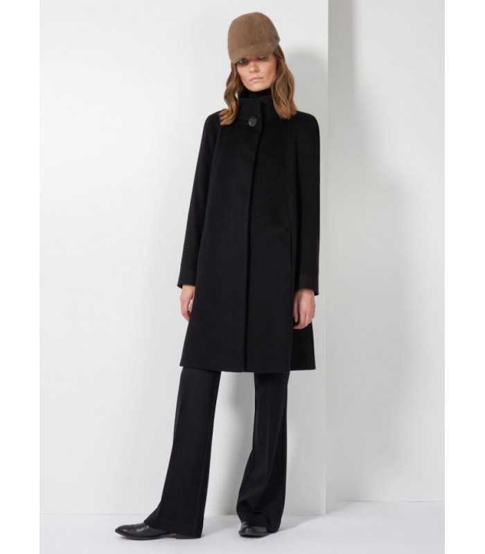 Abrigo Negro Cashmere Cinzia Rocca Mujer