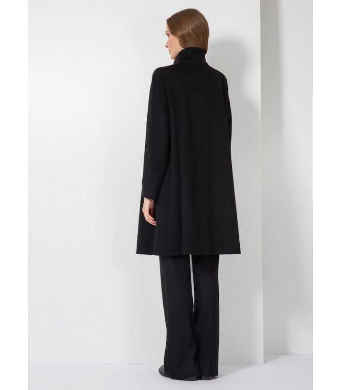 Abrigo Negro Cashmere Cinzia Rocca Mujer