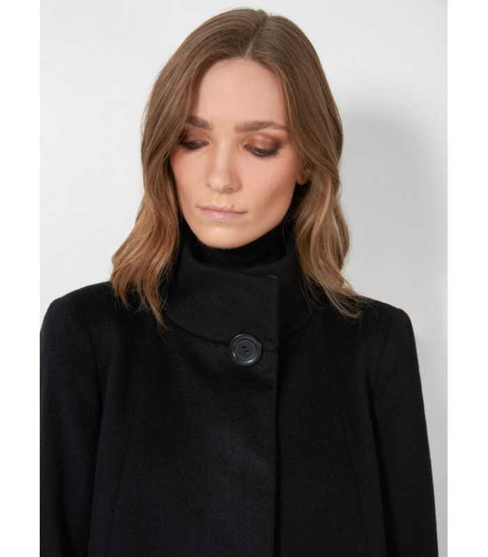 Abrigo Negro Cashmere Cinzia Rocca Mujer