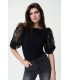Top Negro Encaje Joseph Ribkoff Mujer
