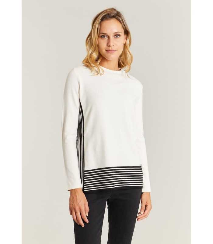 Jersey Blanco Rayas Anna Mora Mujer