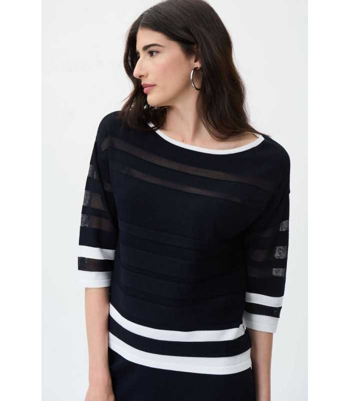 Top Negro Rayas Joseph Ribkoff Mujer