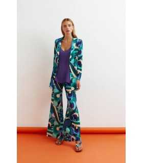 Pantalón Estampado Verdes Civit Mujer