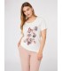 Camiseta Algodón Estampada Elena Miro Mujer