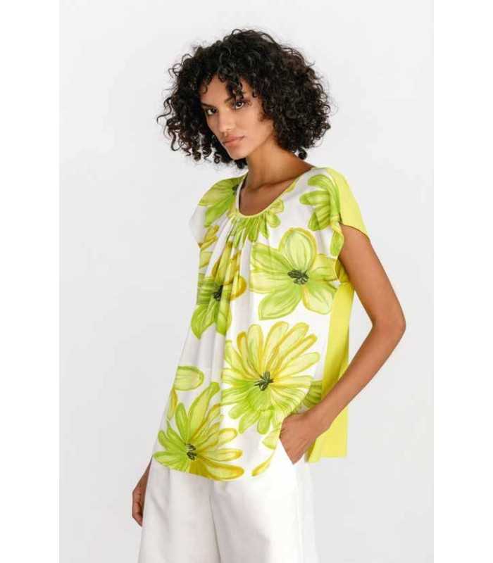 Camiseta Flores Lima Maria Bellentani Mujer