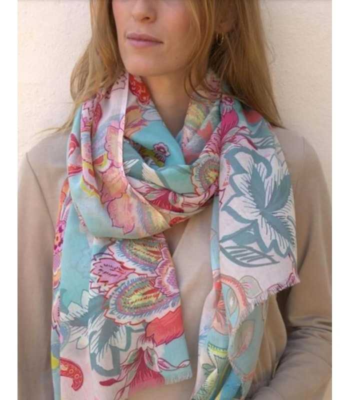 Fular Estampado Azules Noga Mujer
