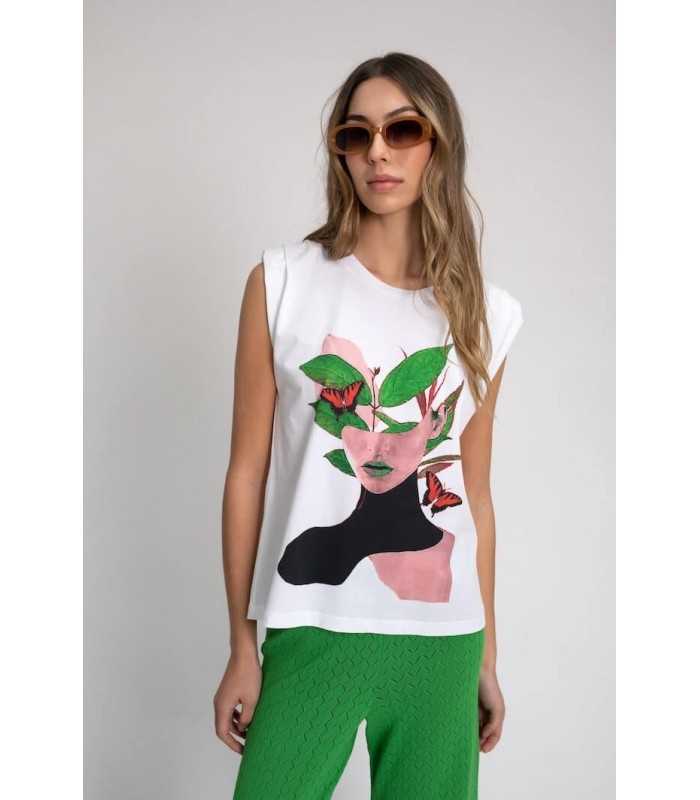 Camiseta Blanca Bronx Pisonero Mujer