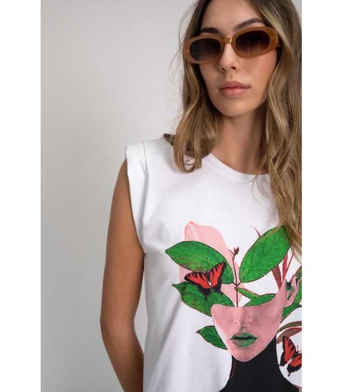 Camiseta Blanca Bronx Pisonero Mujer