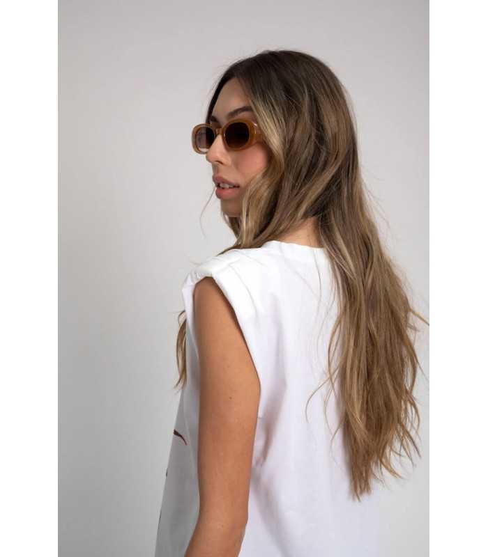 Camiseta Blanca Bronx Pisonero Mujer