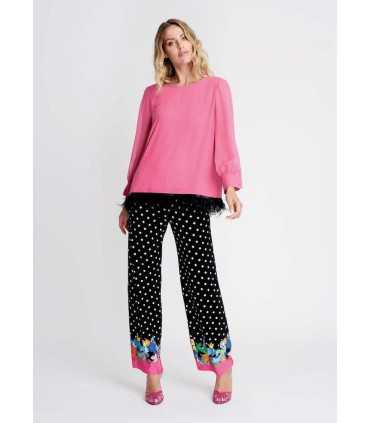 Pantalón Lunares Cenefa Piero Moretti Mujer