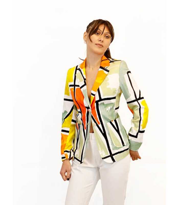 Chaqueta Estampada Colores Milaches Mujer