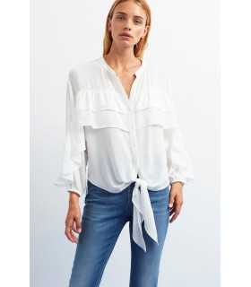 Blusa Negra Volantes Civit Mujer