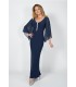 Vestido Largo Marino Frank Lyman Mujer