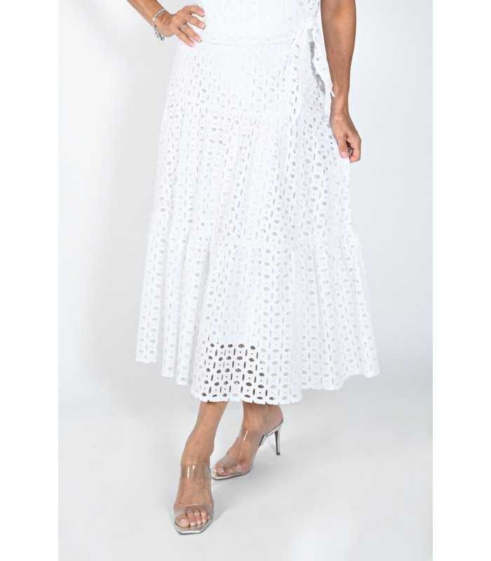 Falda Batista Perforada Frank Lyman Mujer