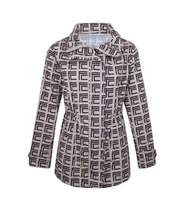 Parka Estampada Geométrico Flo&Clo Mujer