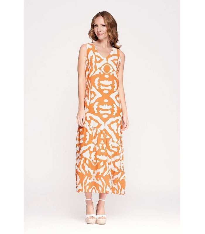 Vestido Estampado Lima Carmela Rosso Mujer