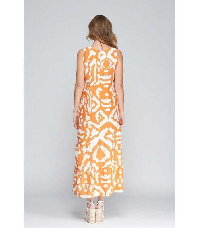 Vestido Estampado Lima Carmela Rosso Mujer