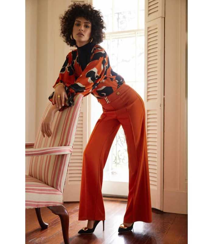 Pantalón Ancho Naranja Joseph Ribkoff Mujer