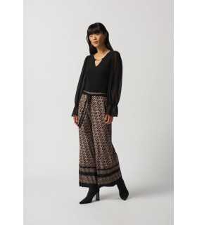 Top Negro Volantes Joseph Ribkoff Mujer