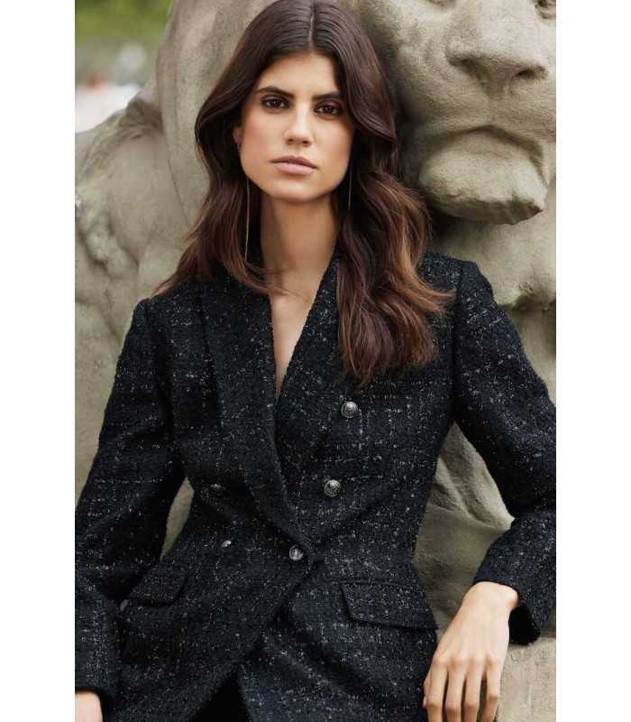 Blazer Negra Bouclé Joseph Ribkoff Mujer