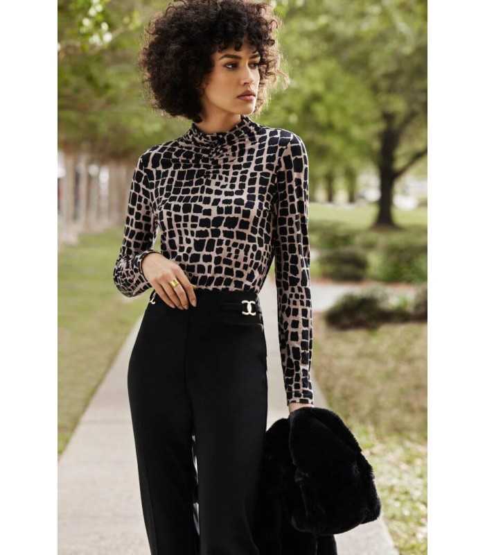 Top Ajustado Animal Print Joseph Ribkoff Mujer