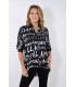 Camisa Estampada Letras Frank Lyman Mujer