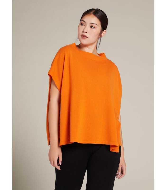 Capa Lana Naranja Elena Miro Mujer