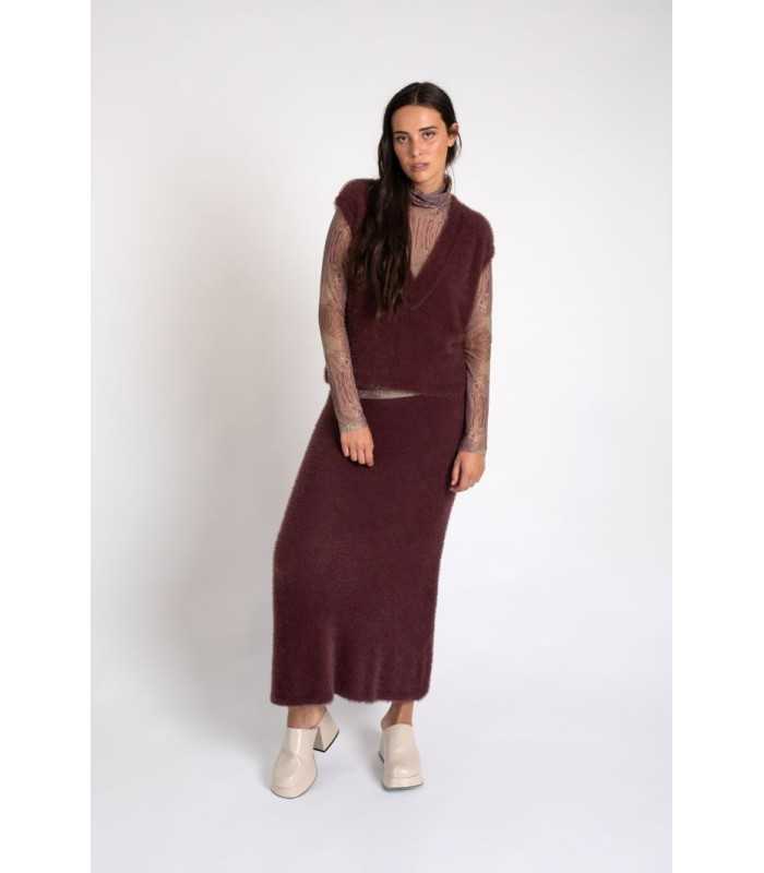 Chaleco Punto Pelo Pisonero Mujer