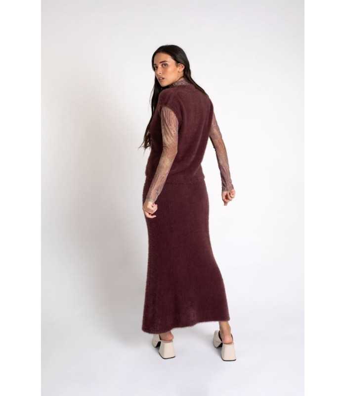 Chaleco Punto Pelo Pisonero Mujer