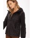Parka Negra Combinada Anna Mora Mujer
