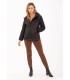 Parka Negra Combinada Anna Mora Mujer