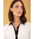 Camisa Satinada Tricolor Anna Mora Mujer