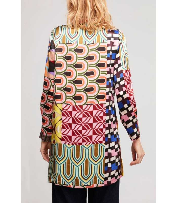 Blusón Estampado Geométrico Aldo Martins Mujer