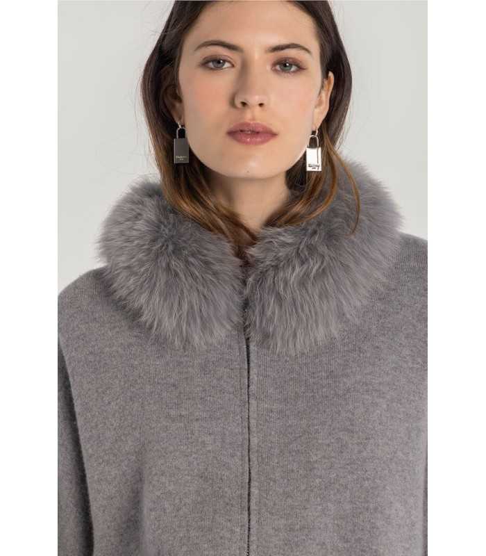 Chaqueta Gris Punto Naulover Mujer