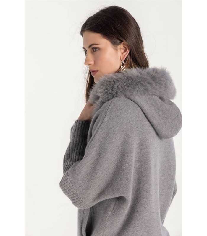 Chaqueta Gris Punto Naulover Mujer