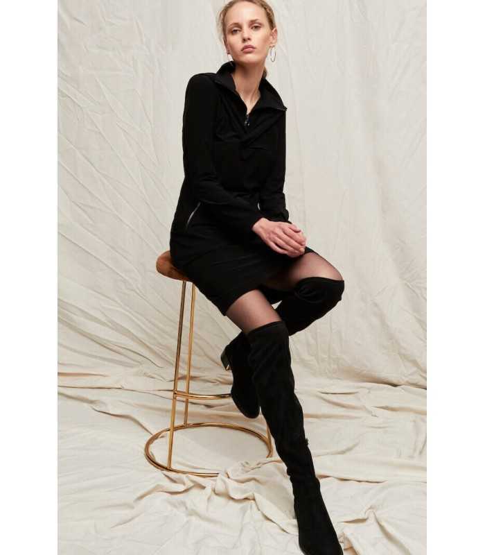 Vestido Negro Punto Civit Mujer