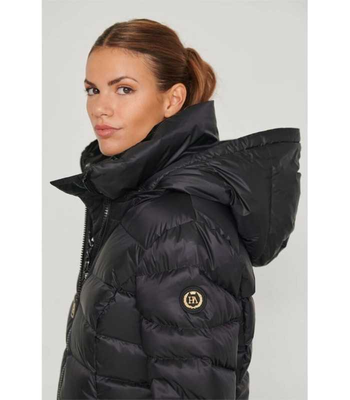 Parka Negra Ajustada Henry Arroway
