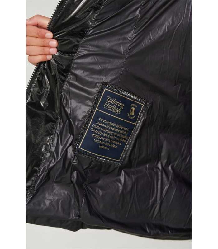 Parka Negra Ajustada Henry Arroway