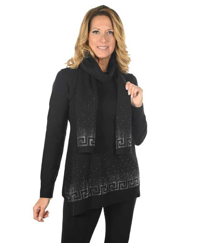Suéter Negro Cristales Frank Lyman Mujer