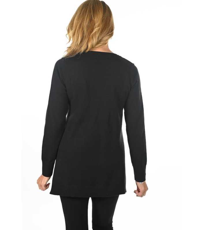 Suéter Negro Cristales Frank Lyman Mujer