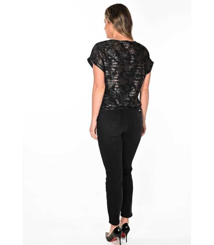 Pantalón Negro Cristales Frank Lyman