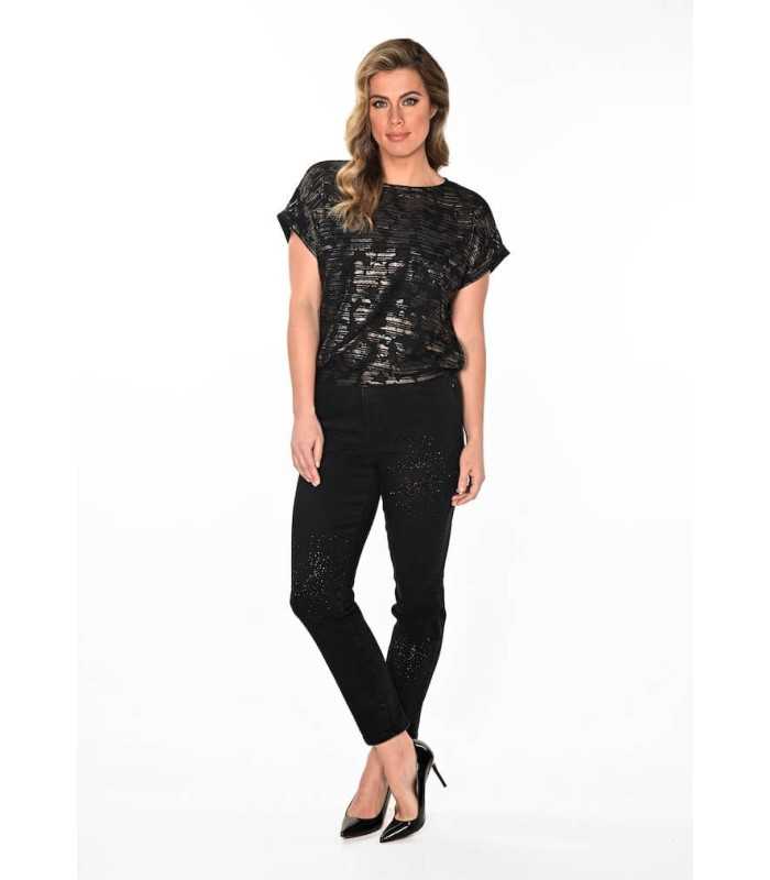 Pantalón Negro Cristales Frank Lyman