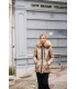 Parka Rombos Camel Donjaz Mujer