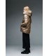 Parka Rombos Camel Donjaz Mujer