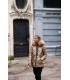 Parka Rombos Camel Donjaz Mujer